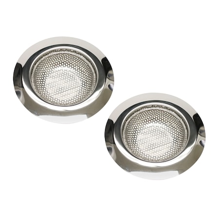 Keeney Mfg Two-Pack Anti-Clogging Kitchen Sink Strainer, Stainless Steel K820-33